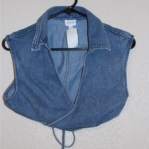 Le Lis Blue Denim Sleeveless Top